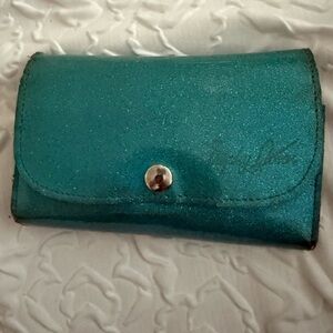 Trophy Queen Teal Metallic Snap Wallet